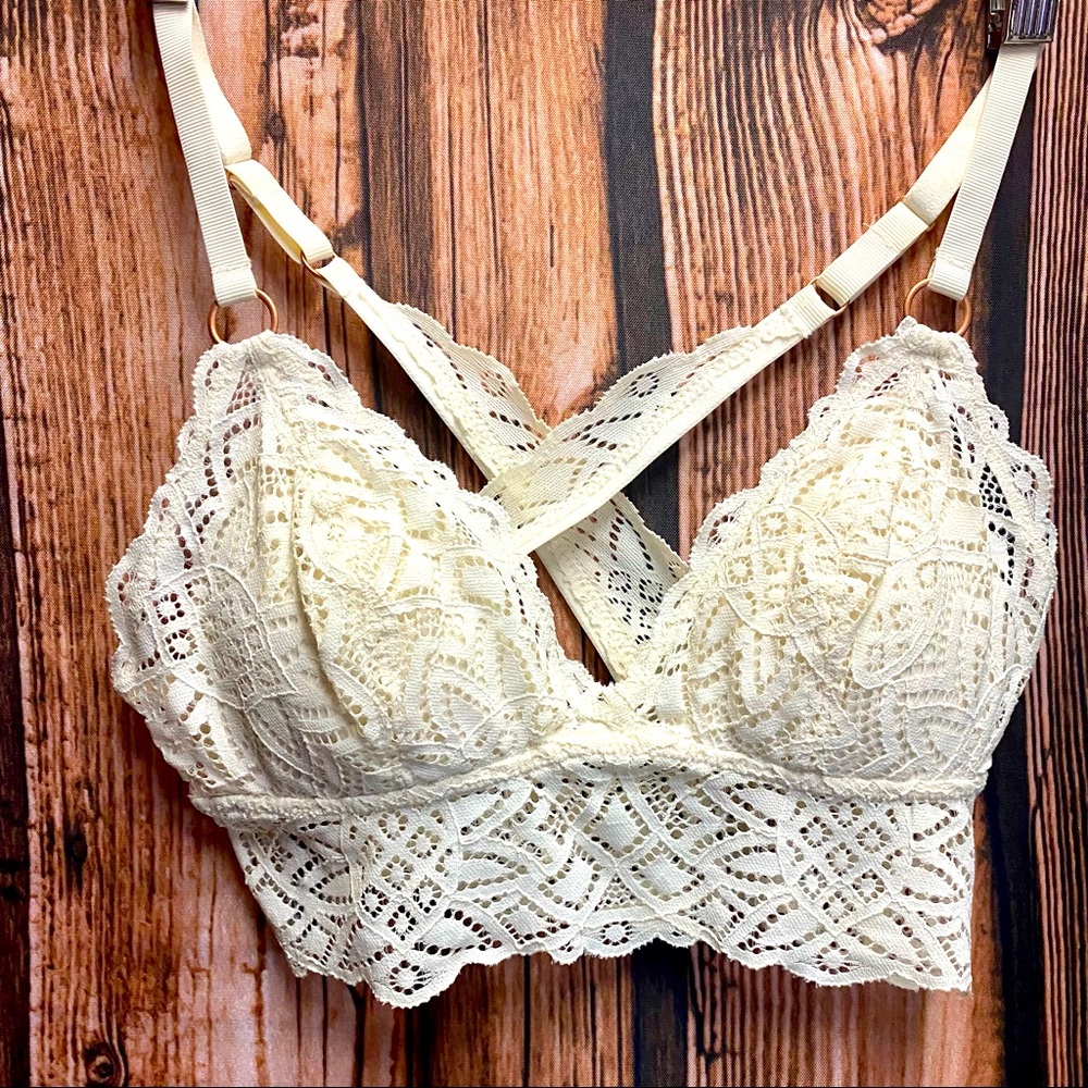 Aerie cream lace bralette-Size S